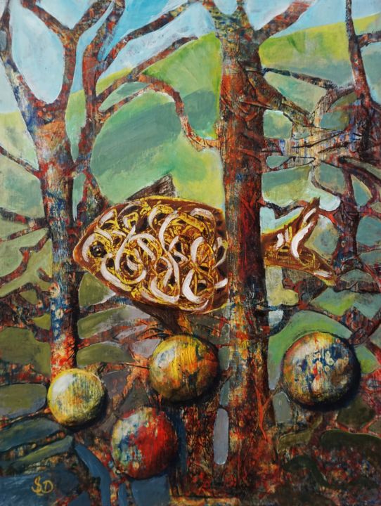 Magic forest 绘画, 15.8x11.8 in
