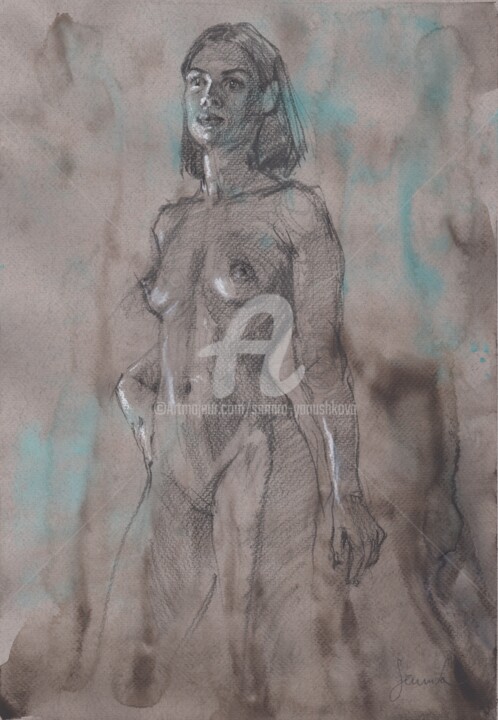Abstract Nude Art 图画, 15.8x11 in