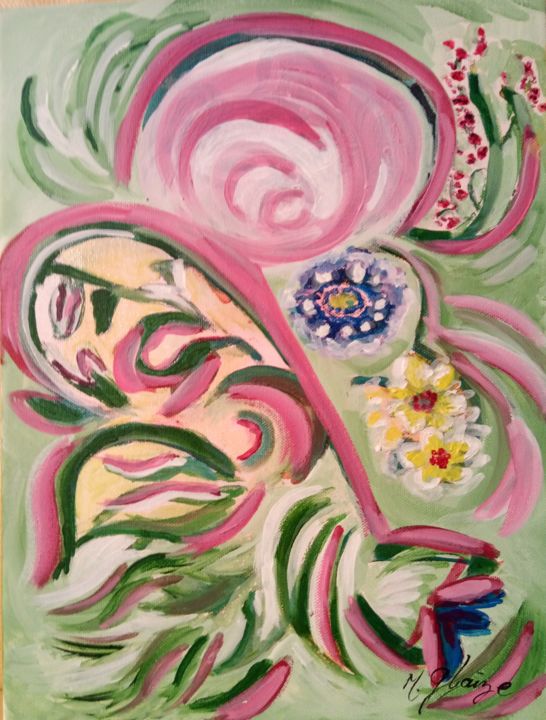 NOM DE BAPTEME 绘画, 15.6x11.8 in