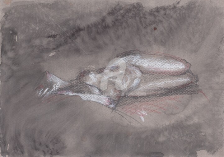Erotic art of naked sexy girl 图画, 11.4x16.1 in