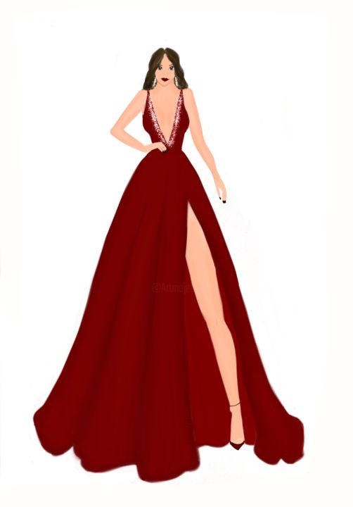Цифровое искусство под названием "Fashionart" - Mehtap Şahin, Подлинное произведение искусства, Цифровая живопись
