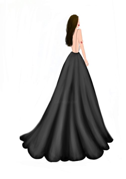 Цифровое искусство под названием "Fashionsketch" - Mehtap Şahin, Подлинное произведение искусства, Цифровая живопись