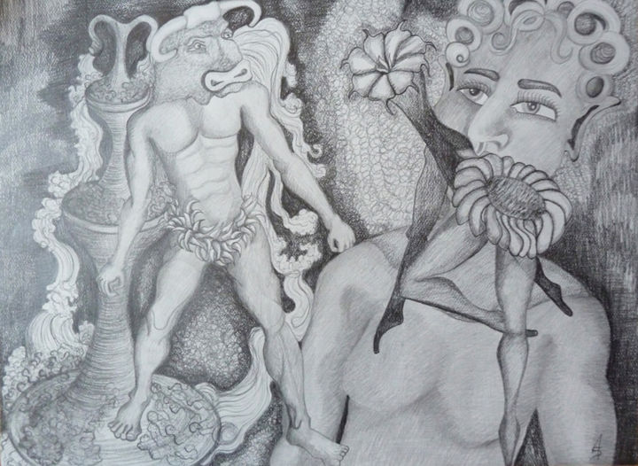 La Fontaine de jouvence 图画, 22.1x29.9 in