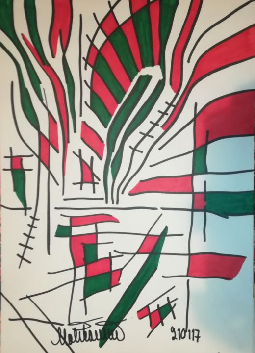 Drawing titled "Naming later" by Pertti Matikainen, Original Artwork, Marker