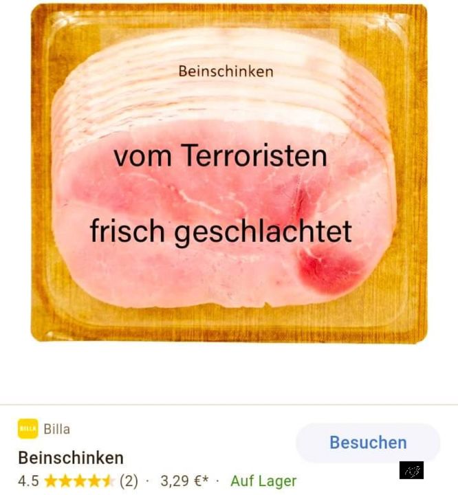 Φωτογραφία με τίτλο "Terroristenschinken" από Katrin Butt, Αυθεντικά έργα τέχνης, Ψηφιακή φωτογραφία