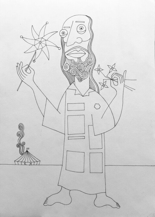Profeta Gentileza 图画, 16.5x11.7 in