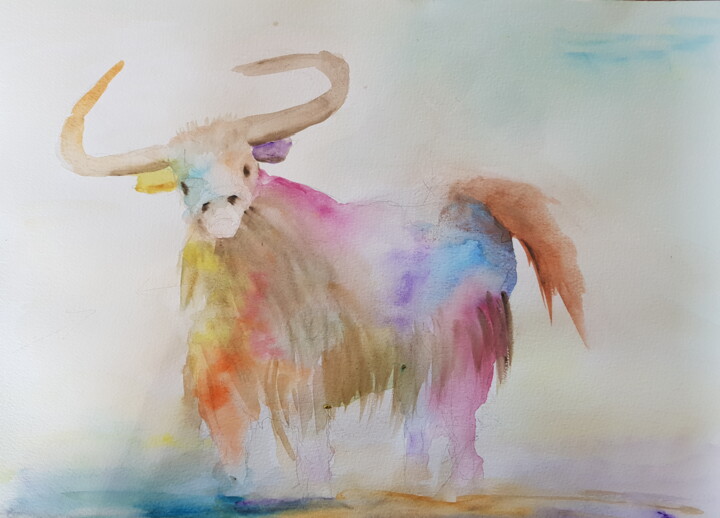 Le yak 绘画, 11.8x15.8 in