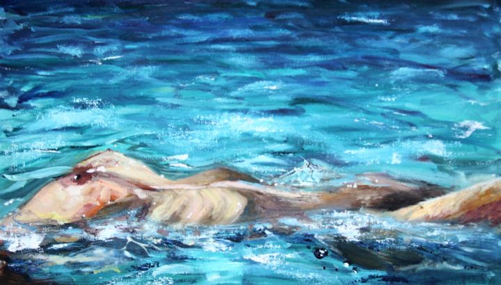 Картина под названием ""Unity with the Wor…" - Anastasiya Krokhmal ( Art Kroha), Подлинное произведение искусства, Масло Уст…