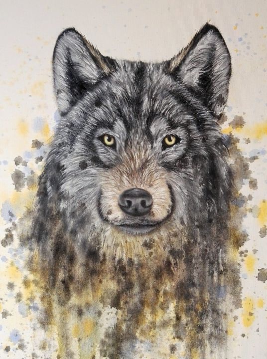 Peinture série animalière huile sur toile 绘画, 15.8x11.8 in