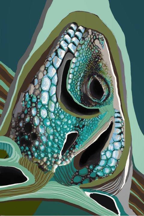 Digital Arts titled "Flow 4" by Jovana Pestoric, Original Artwork, Digital Painting