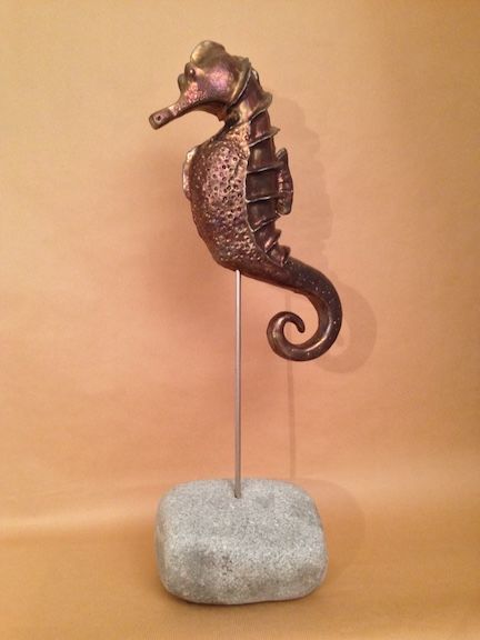 "Hippocampe" 雕塑, 22.8x3.9 in