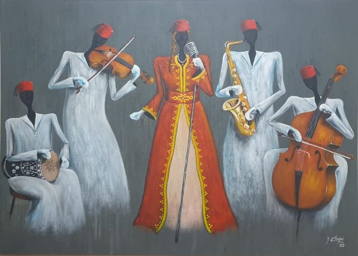 Caftan 绘画, 59.1x78.7 in