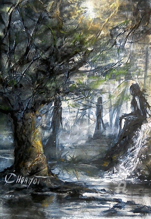 Peinture intitulée "Il faut qu'on parle…" par Isabelle Derangere, Œuvre d'art originale, Huile