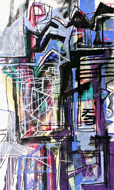 Painting titled "look" by Igor Frolov, Original Artwork, Acrylic
