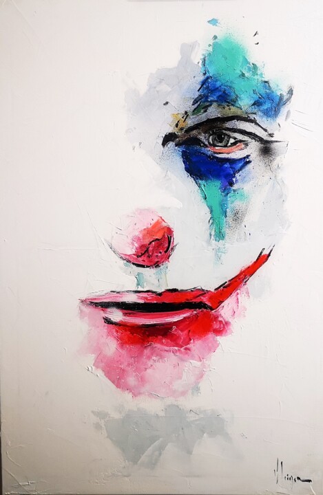 joker demi face 绘画, 31.9x21.3 in
