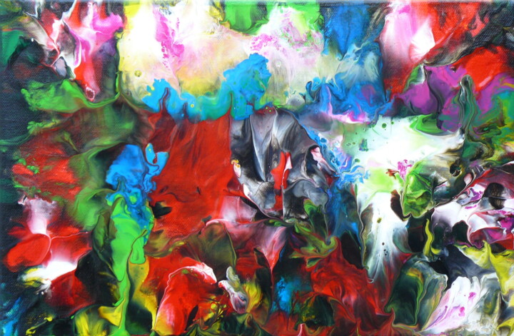 Painting titled "Pich ' magic abstra…" by Pich, Original Artwork, Acrylic Mounted on Other rigid panel
