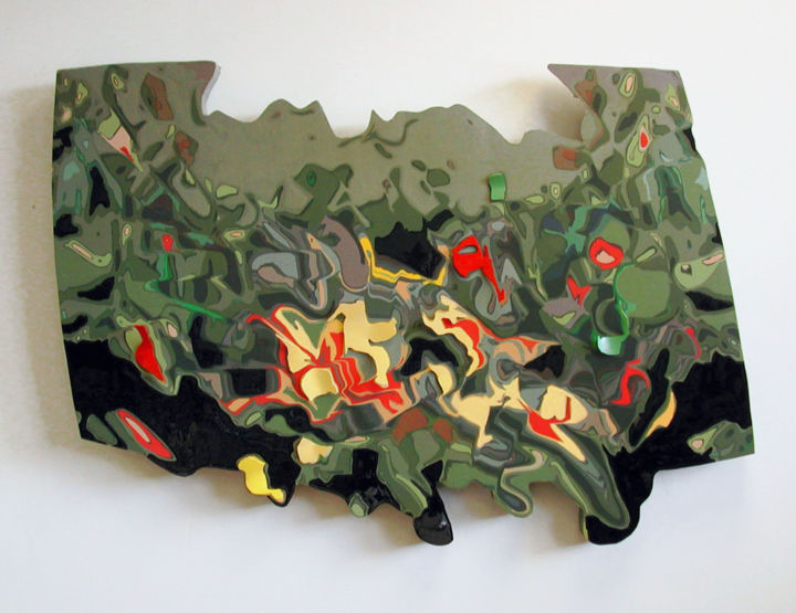 Painting titled "Mudslide" by Ken Overman, Original Artwork, Acrylic