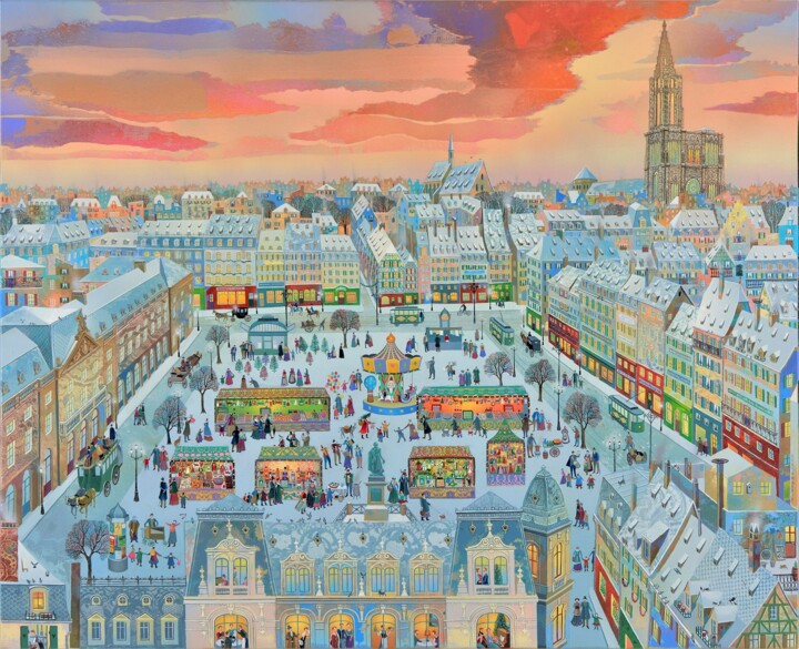 Peinture intitulée "IL ETAIT UNE FOIS" par Bernard Ambielle, Œuvre d'art originale, Huile