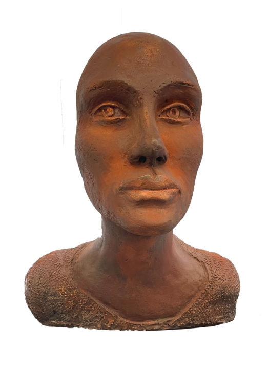Sculpture intitulée "Elsa" par Sylvie Mathiswan, Œuvre d'art originale, Terre cuite