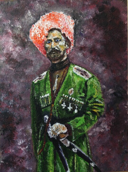Казак 绘画, 15.8x11.8 in