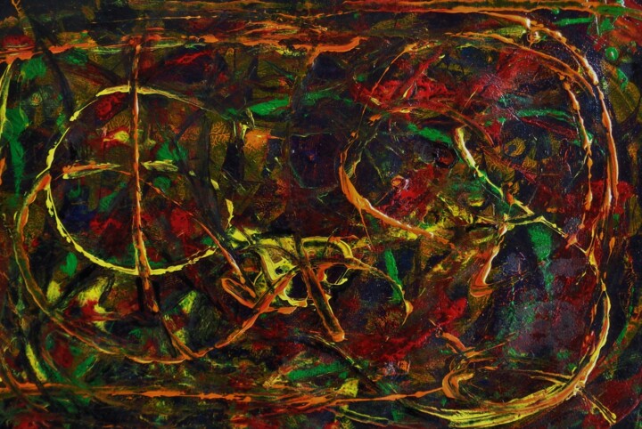 borboleta. 绘画, 13.8x19.7 in