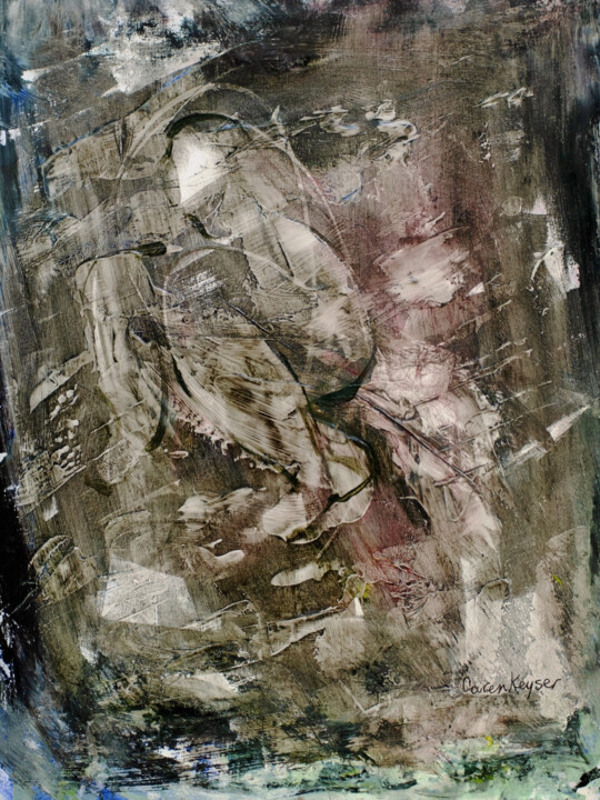 Pintura titulada "Crouch" por Caren Keyser, Obra de arte original, Acrílico