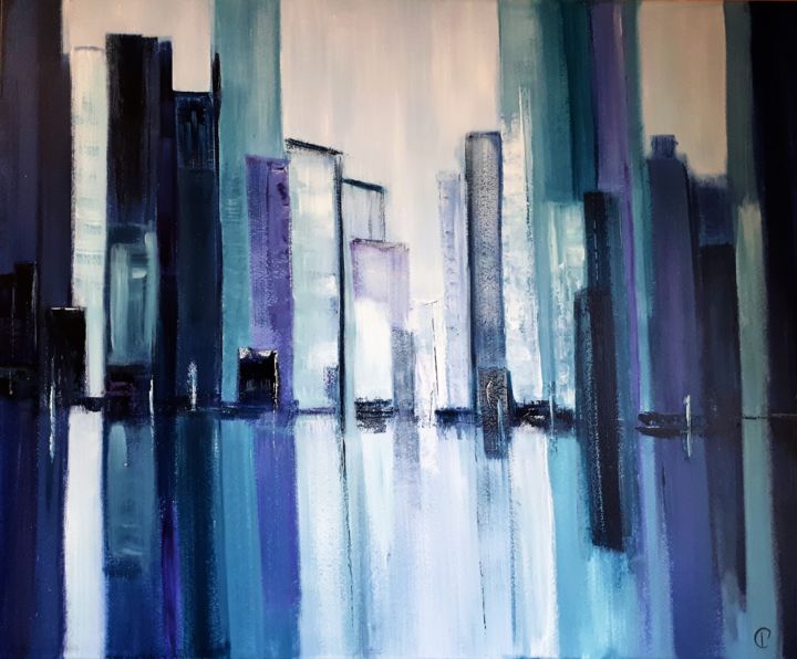 제목이 "New York"인 미술작품 Patricia Concordet (Patriciachevalblanc)로, 원작, 아크릴