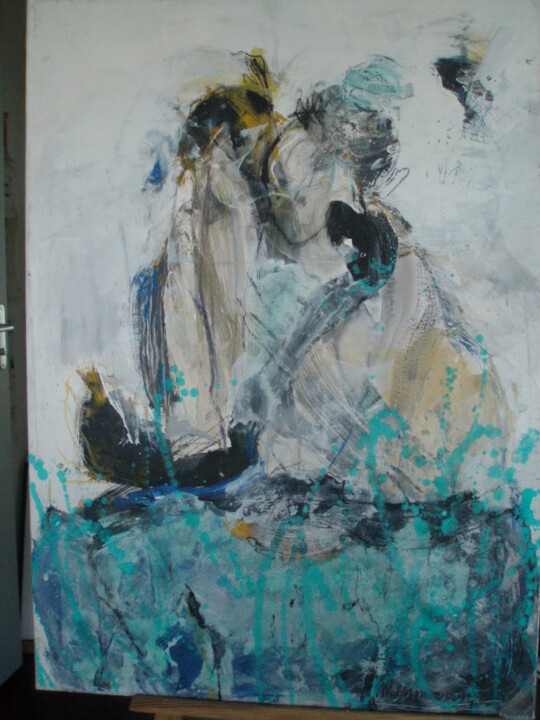Peinture intitulée "Conciliabule" par Catherine Monmarson, Œuvre d'art originale, Acrylique Monté sur Châssis en bois