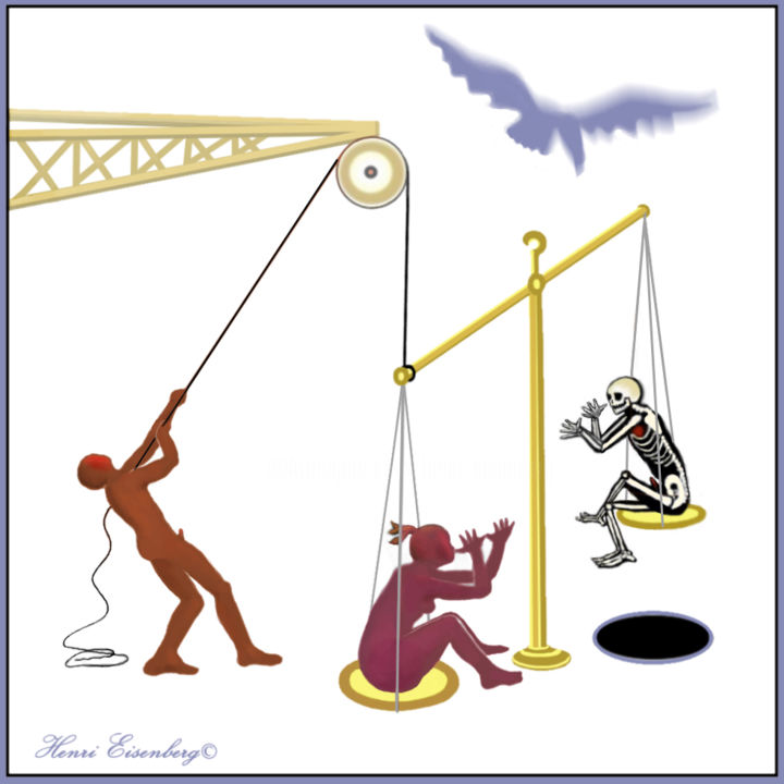 La Balance et la Grue. 数字艺术