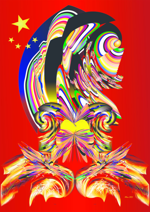 数字艺术 标题为“FOR JAMES SHANG, TH…” 由Reinhard Heydrich Allan De Souza Santos, 原创艺术品, 数字油画
