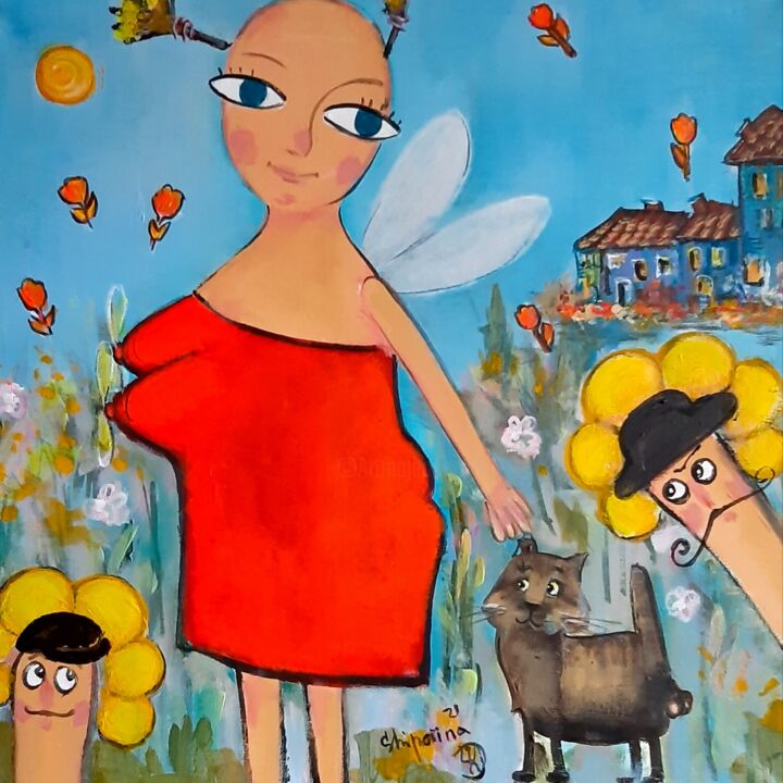 Свобода выбора 绘画, 15.8x15.8 in