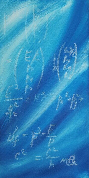 Wave theory 009, Science painting 绘画, 23.6x11.8 in