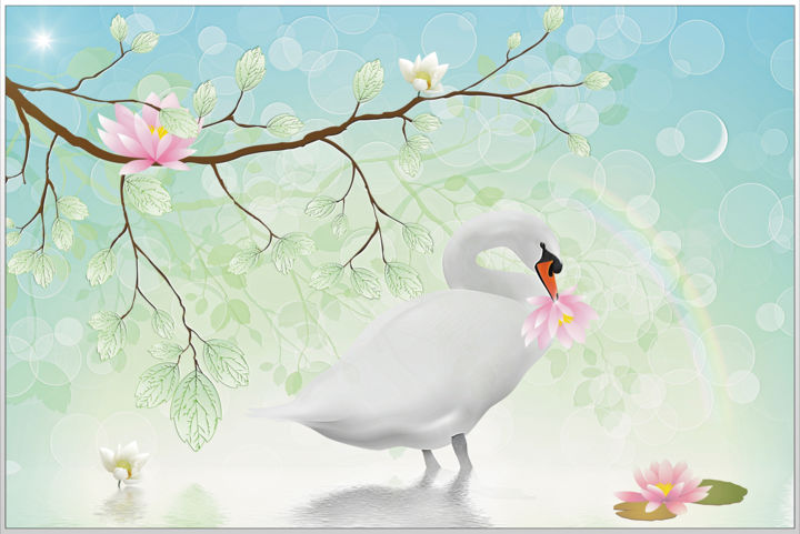 Le jardin du cygne 数字艺术