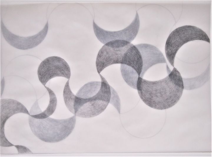 moony (many-layered) 图画, 11.8x16.5 in