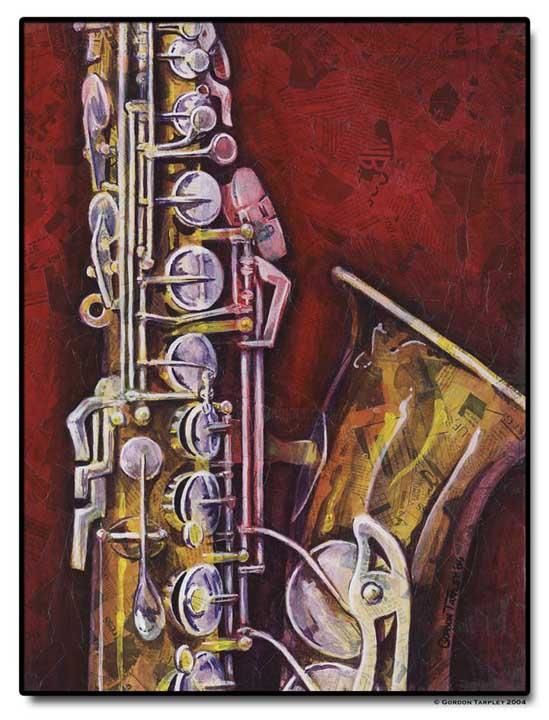 Peinture intitulée "Sax" par Gordon Tarpley, Œuvre d'art originale