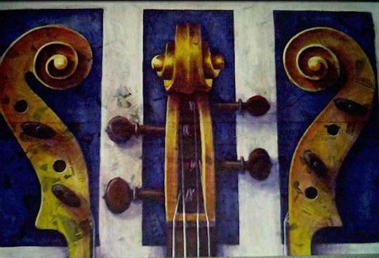 Peinture intitulée "Voilin Scrolls" par Gordon Tarpley, Œuvre d'art originale