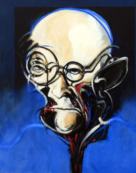 FREUD TRYPTIC REVISITED PANEL 2 绘画, 28.7x23.6 in