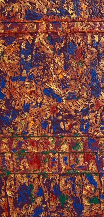 Painting titled "Ancient Empire" by Lisa Trevino, Original Artwork, Acrylic Mounted on Wood Stretcher frame