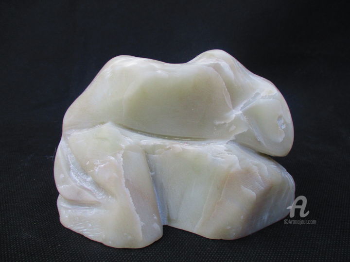 La souris blanche 雕塑, 3.9x5.5 in