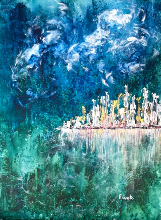 Peinture intitulée "Twilight" par Elisa Cook Benbassat Bassat, Œuvre d'art originale, Acrylique