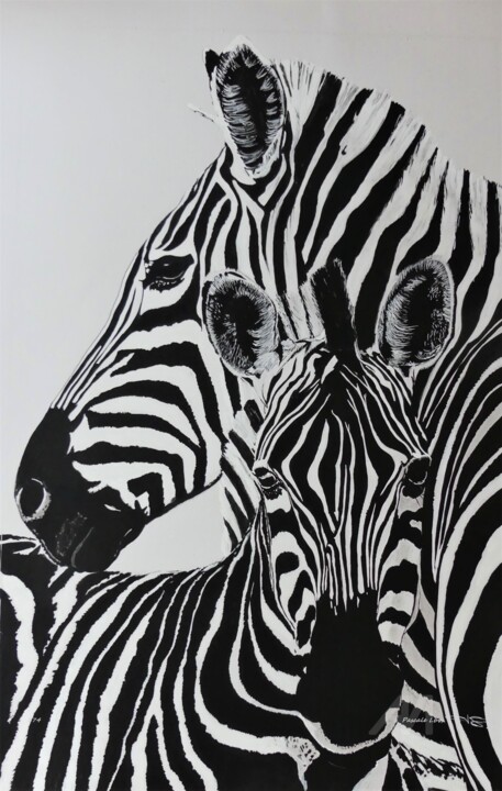 Zèbres 图画, 37.4x25.6 in