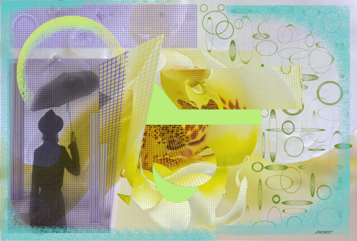 Rain of poems 数字艺术, 26.6x39.4 in