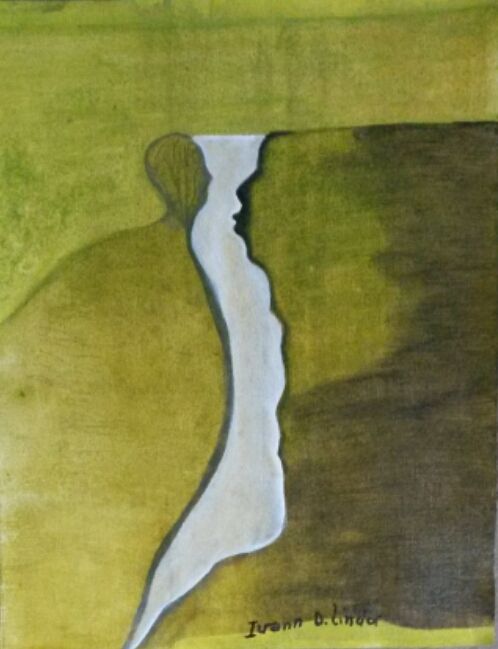 Terre et tenèbres (earth and darkness ) 绘画, 5.1x3.9 in