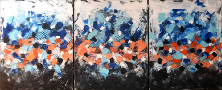 Painting titled "Energy 8 - contempo…" by Adelacreative, Original Artwork, Acrylic Mounted on Wood Stretcher frame