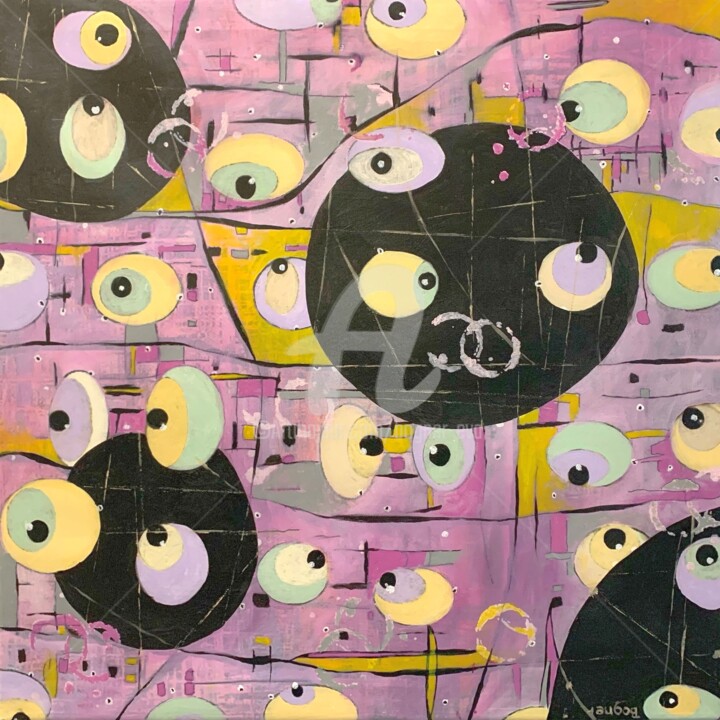 Painting titled "watch" by Bogner Eva, Original Artwork, Acrylic