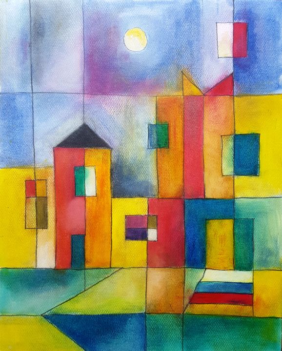 Borgo italiano 绘画, 19.7x15.8 in