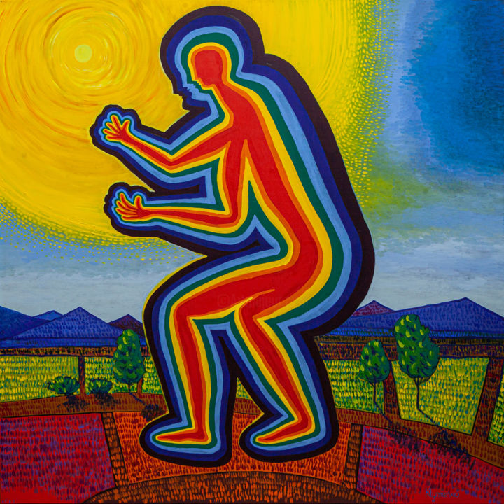Pittura intitolato "Astral body. Energy…" da Ivan Klymenko, Opera d'arte originale, Olio
