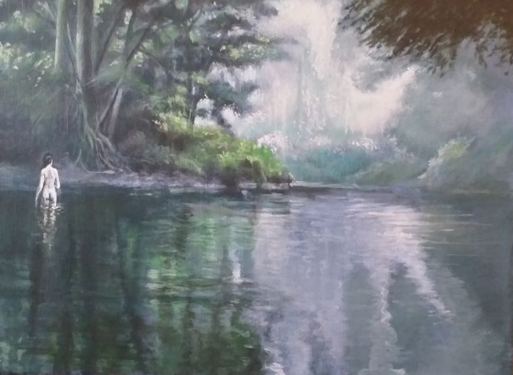 Painting titled "sans titre" by Stefano Console, Original Artwork, Acrylic