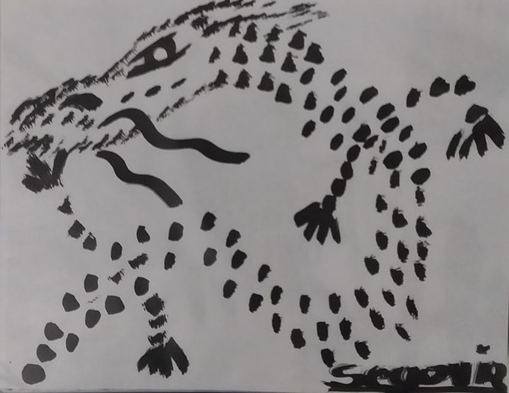 El chi del dragón. 绘画, 8.6x11 in