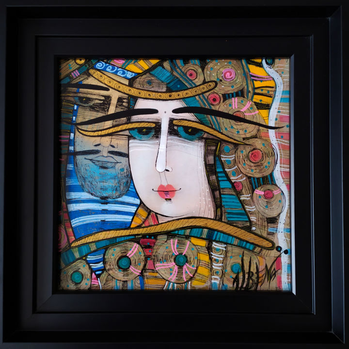 Peinture intitulée "DUO" par Albena Vatcheva, Œuvre d'art originale, Huile